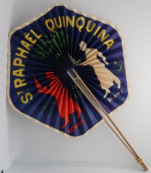 Eventail original ancien publicitaire St Raphael Quinquina