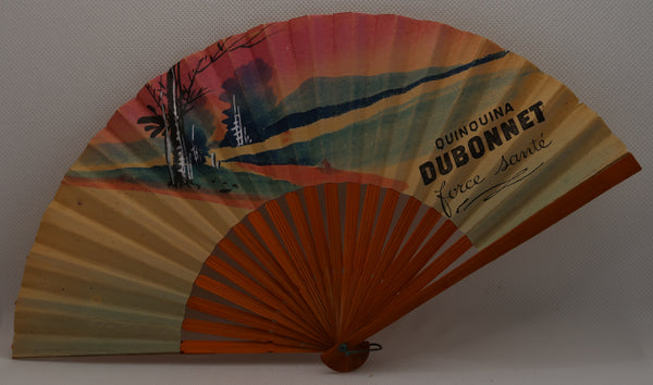 Eventail original ancien publicitaire Quinquina Dubonnet