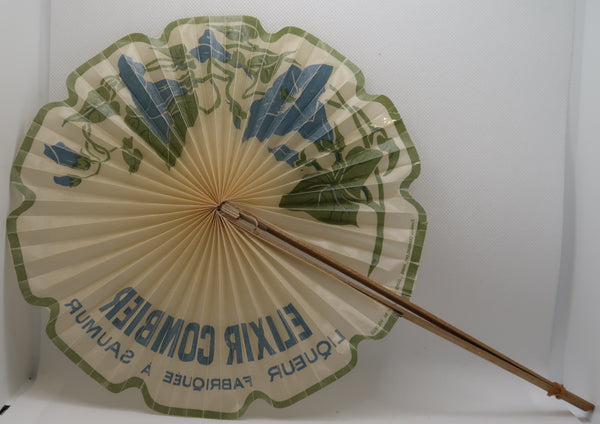 Eventail original ancien publicitaire Elixir Combier