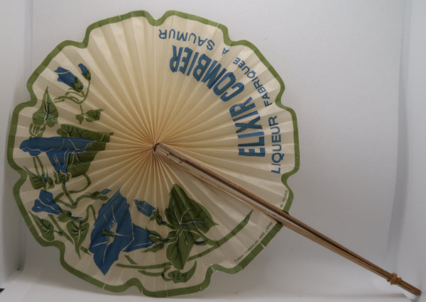 Eventail original ancien publicitaire Elixir Combier