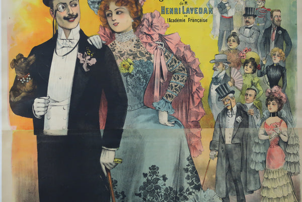 Affiche originale ancienne Spectacle Comédie Le Nouveau Jeu