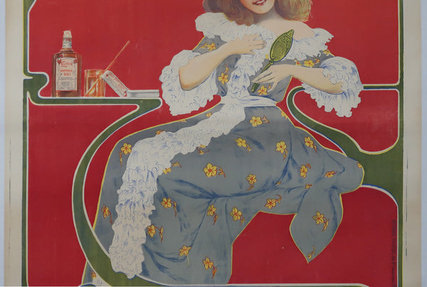 Affiche originale ancienne Elixir Dentifrices Roi