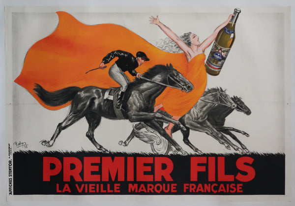 Affiche originale ancienne Premier Fils signée Roby