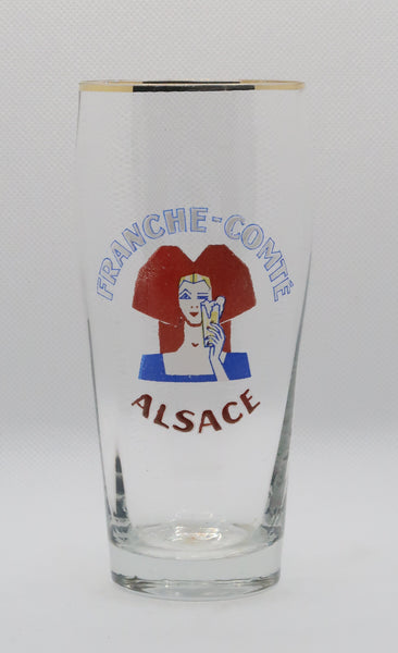 Ancienne verre à bière émaillé de la brasserie Franche Comté