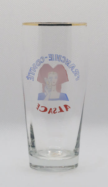 Ancienne verre à bière émaillé de la brasserie Franche Comté