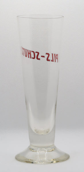 Ancienne verre à bière émaillé Pils Schutz de la brasserie Schuzenberger