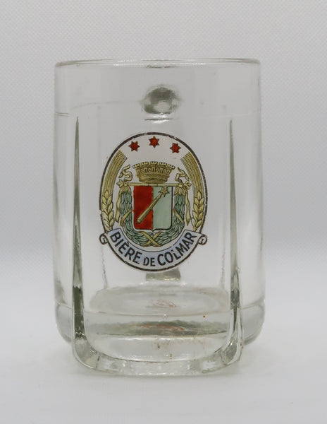 Ancienne chope à bière de Colmar émaillée