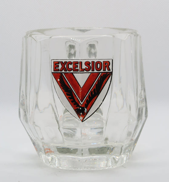 Ancienne chope à bière Excelsior émaillée