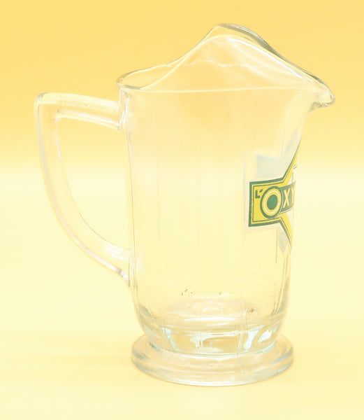 Ancien pichet en verre émaillé apéritif Oxygénée