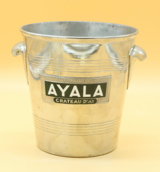 Ancien seau à Champagne émaillé Ayala Chateau d'Ay