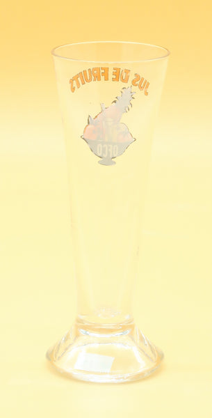 Ancien verre émaillé jus fruit Ofco