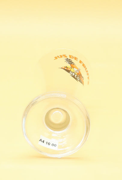 Ancien verre émaillé jus fruit Ofco