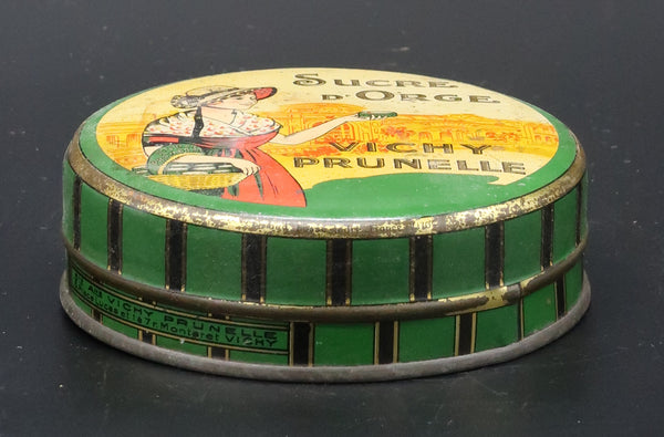 Ancienne Boite publicitaire Sucre d'Orge Vichy Prunelle