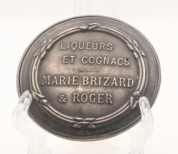 Ancien miroir de courtoisie Liqueur cognac Marie Brizard