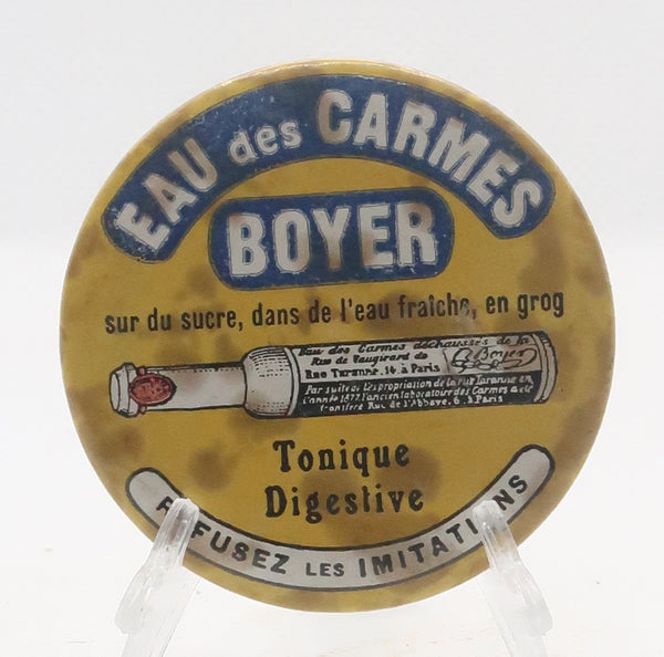 Ancien miroir de courtoisie Eau des Carmes Boyer