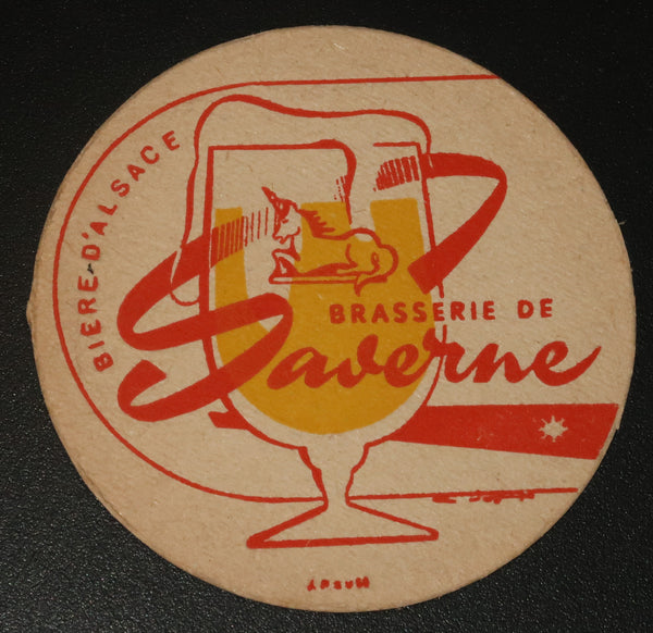 Ancien sous bock de la brasserie de Saverne bière d'Alsace