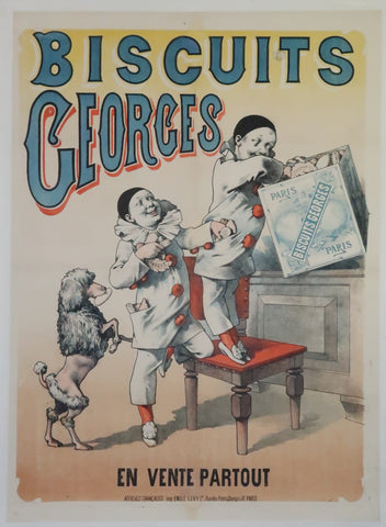 Ancienne affiche originale Biscuits Georges