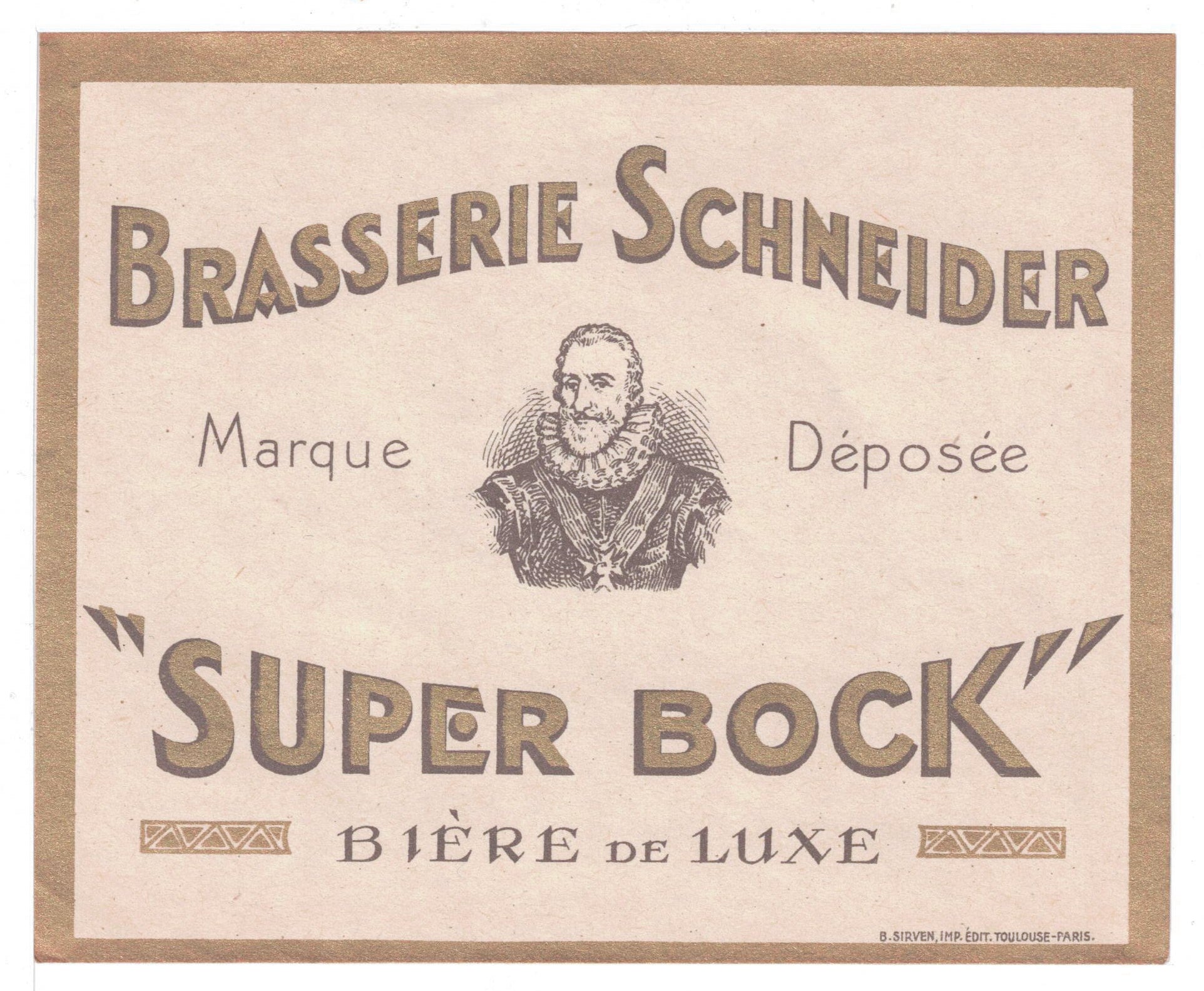 Etiquette de brasserie Schneider originale ancienne bière super bock