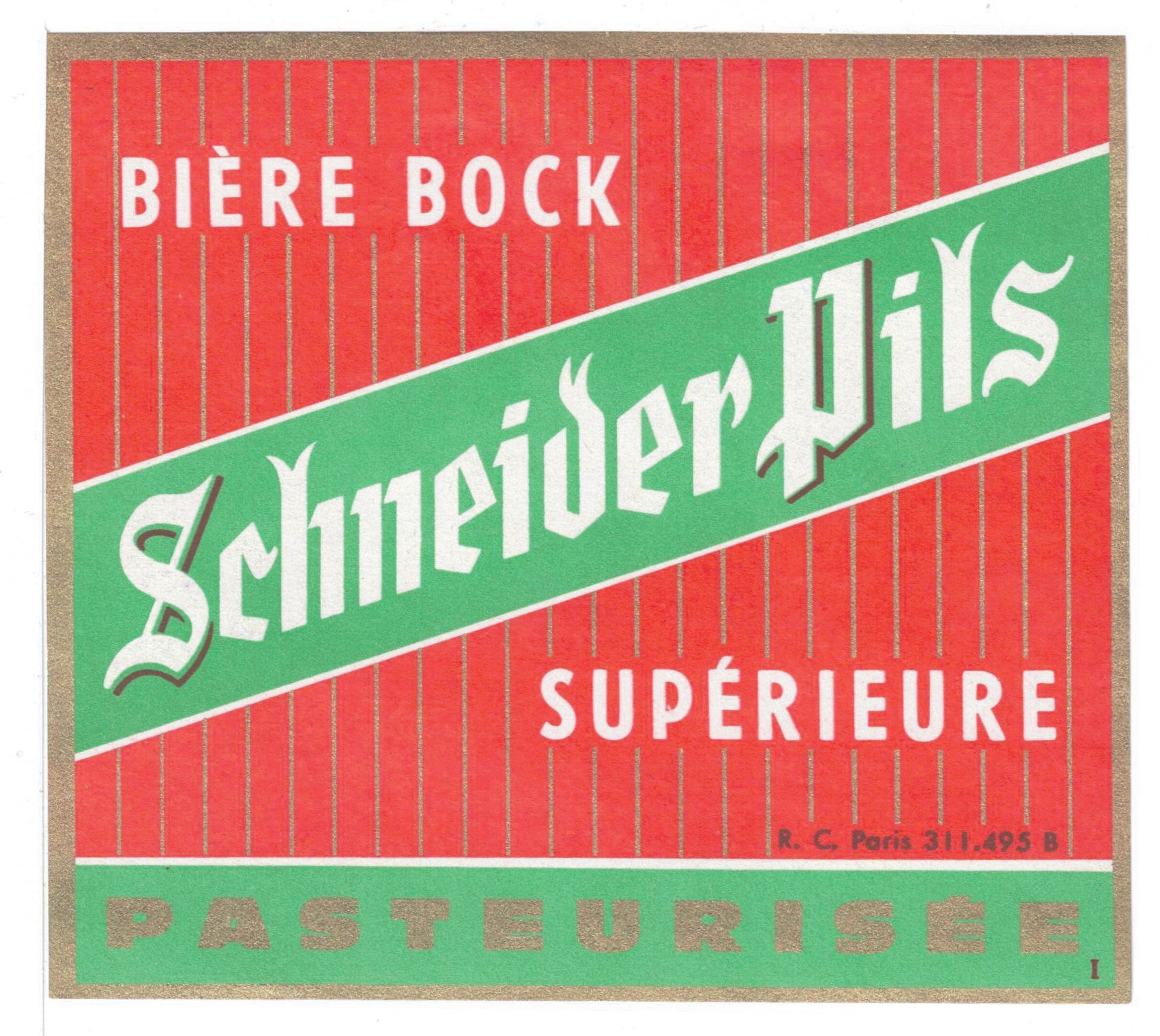 Etiquette de brasserie Schneider originale ancienne bière bock supérieur