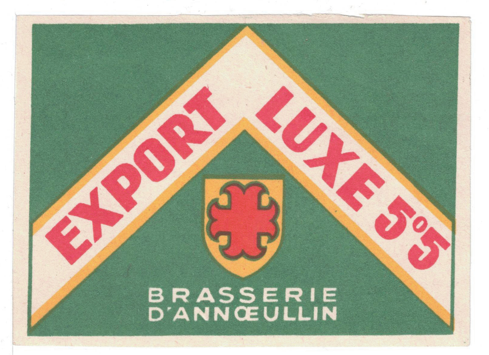 Etiquette de brasserie d'Annœullin originale ancienne bière export luxe