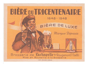 Etiquette de brasserie Lachapelle originale ancienne bière de luxe