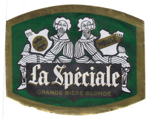 Etiquette de brasserie la Meuse originale ancienne bière la spéciale