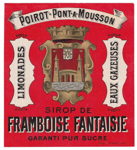 Etiquette ancienne originale de la brasserie de Pont à Mousson
