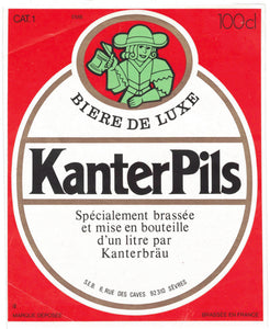 Etiquette de brasserie originale ancienne bière Kanter Pils