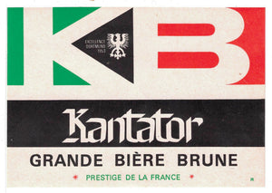 Etiquette de brasserie originale ancienne bière Kantator