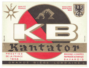 Etiquette de brasserie originale ancienne bière Kantator