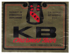 Etiquette de brasserie originale ancienne bière Kanterbrau Charmes Bier