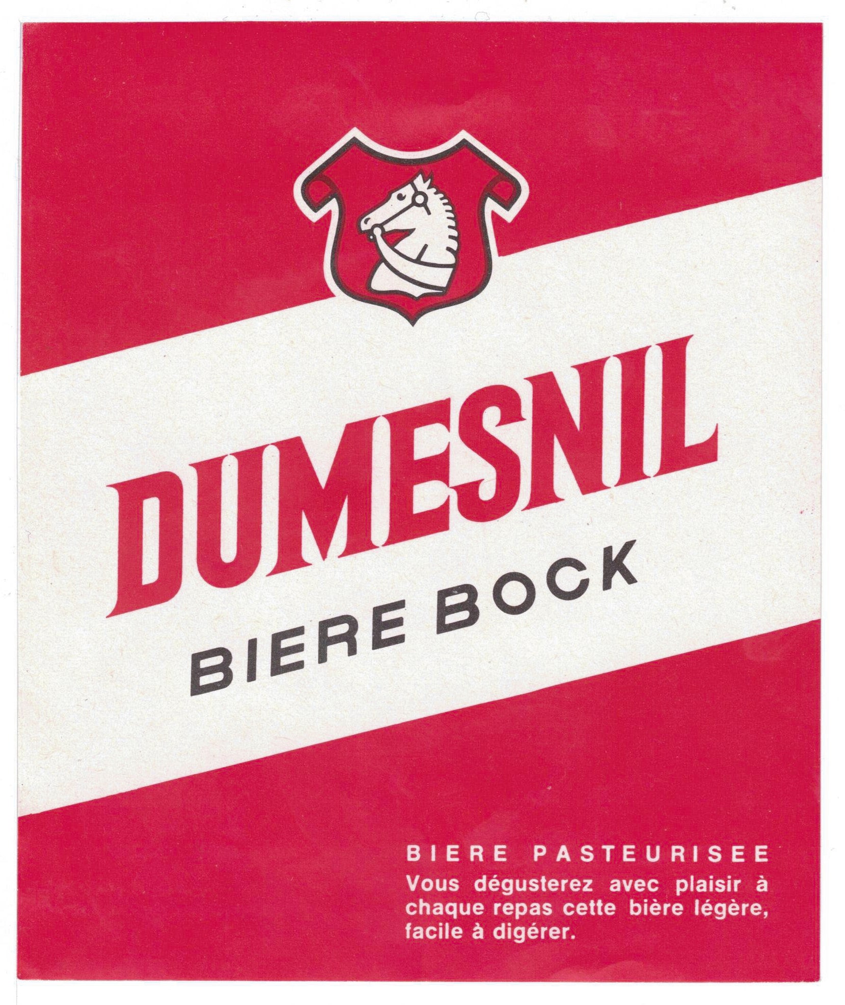 Etiquette de brasserie Dumesnil originale ancienne bière bock