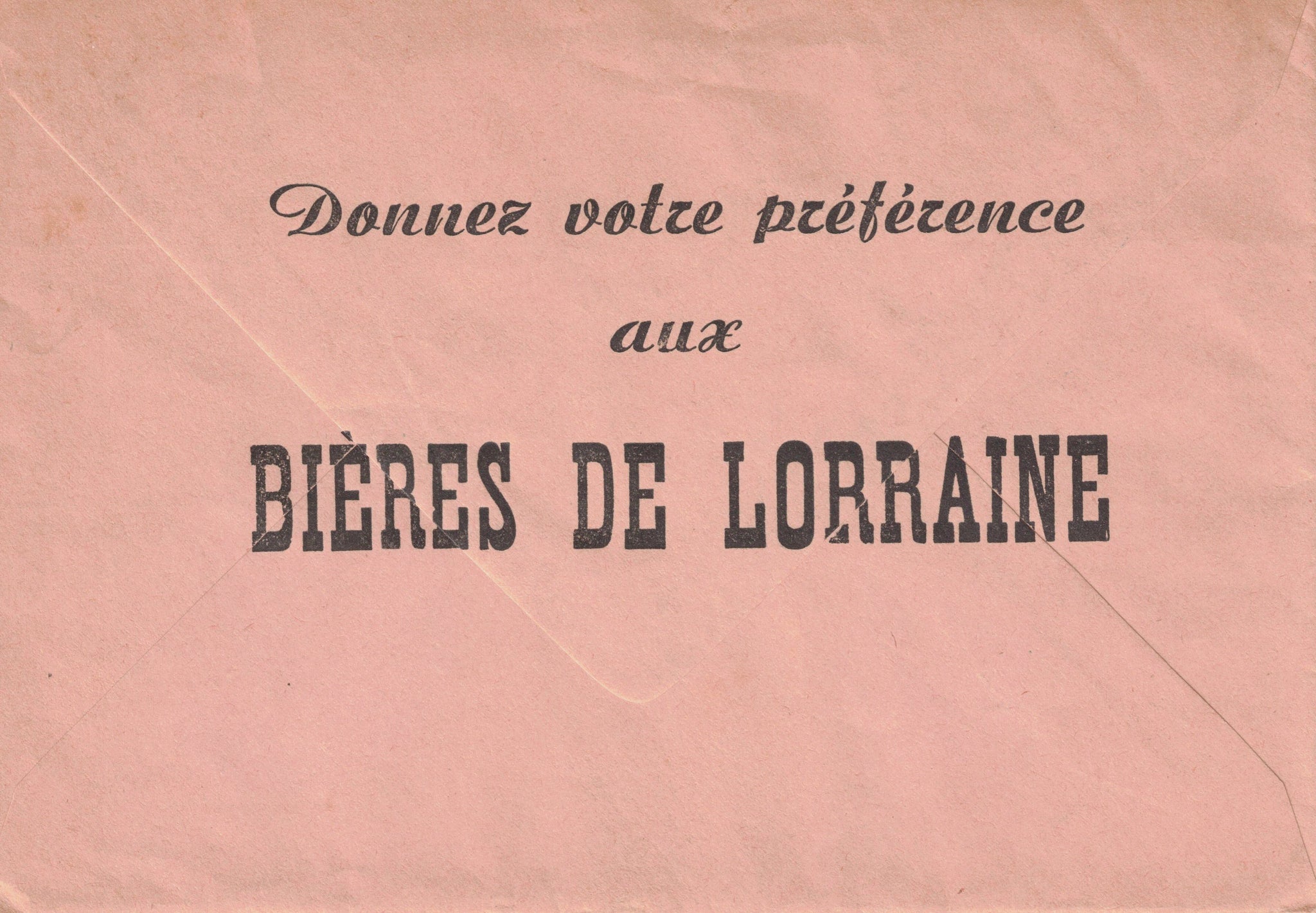 Ancienne enveloppe Bière de Lorraine