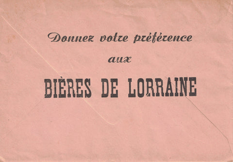 Ancienne enveloppe Bière de Lorraine