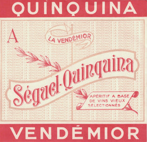 Etiquette apéritif Quinquina Vendémior