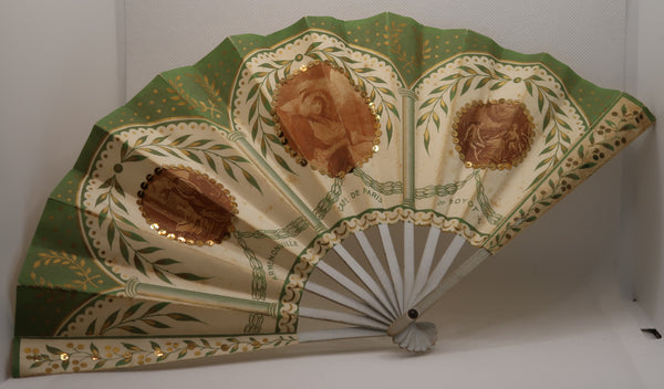 Eventail original ancien publicitaire Café de Paris