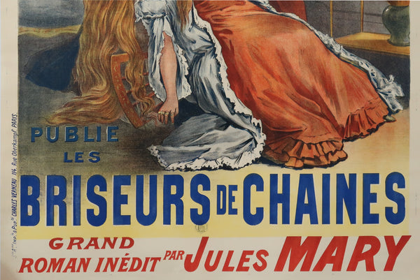 Affiche originale ancienne roman spectacle Les briseurs de Chaines