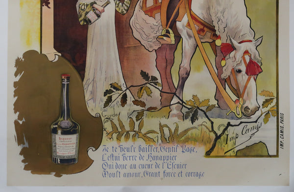 Affiche originale ancienne Liqueur Hanappier signée Guydo