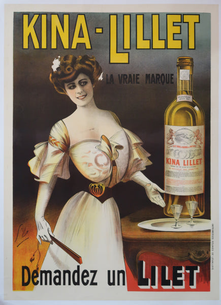 Affiche originale ancienne apéritif Kina-Lillet du sud ouest