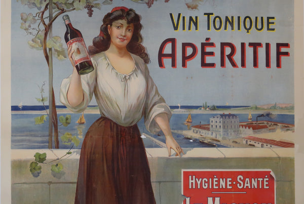 Affiche originale ancienne apéritif le Mignon