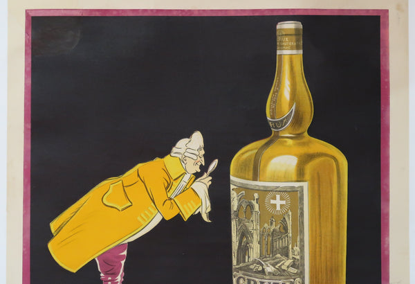 Affiche originale ancienne Liqueur Crux, Joseph Gautier & fils, Cognac