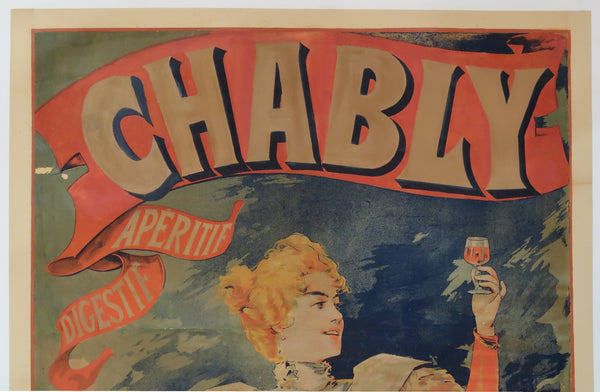 Affiche originale ancienne Quina Chably signée Tamagno