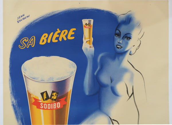 Affiche originale ancienne bière Sodibo brasserie Greff