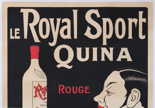 Affiche originale ancienne Royal Sport Quina