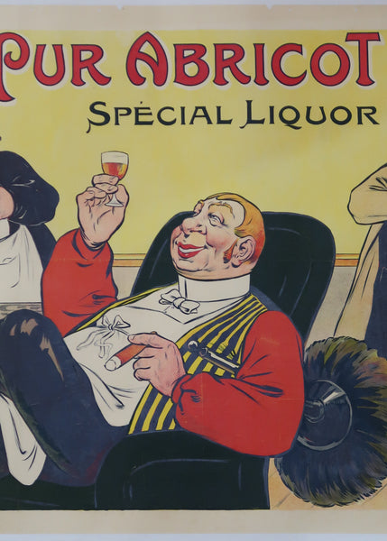 Affiche originale ancienne Spécial Liqueur Pur Abricot signée Ogé