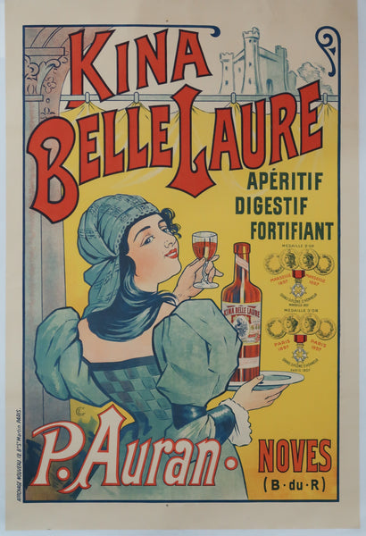 Affiche originale ancienne Kina Belle Laure