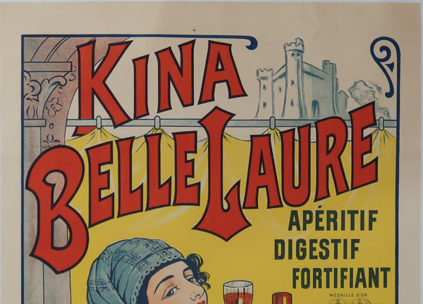 Affiche originale ancienne Kina Belle Laure