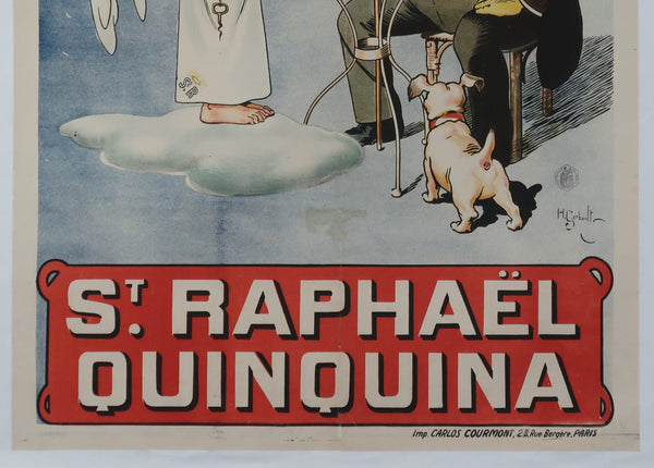 Affiche originale ancienne Quinquina Saint Raphael