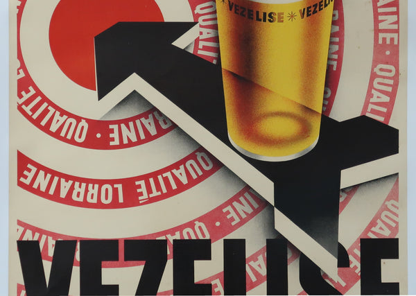 Affiche de originale ancienne de bière de la brasserie Vézelise