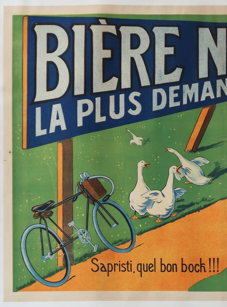Affiche originale ancienne biere Narcisse, brasserie mapataud